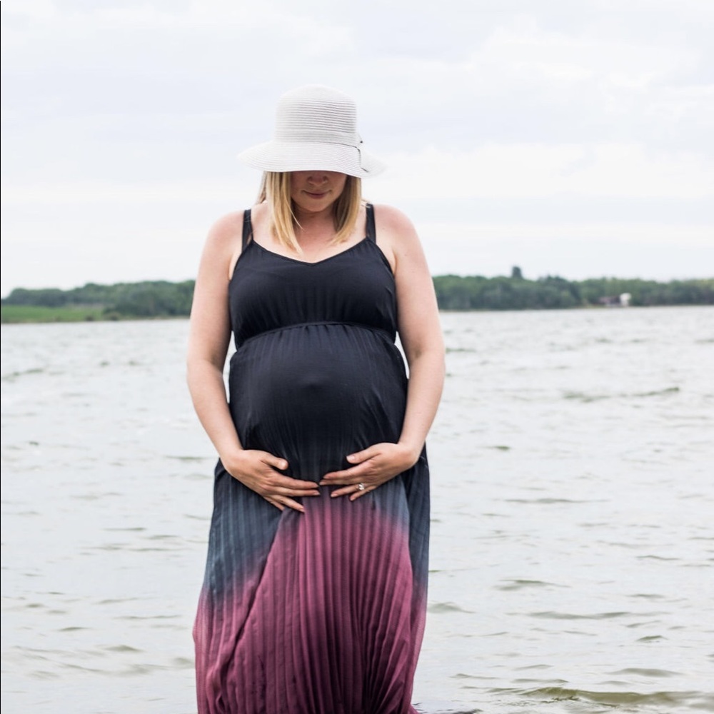 Maternity dress, long, ombré